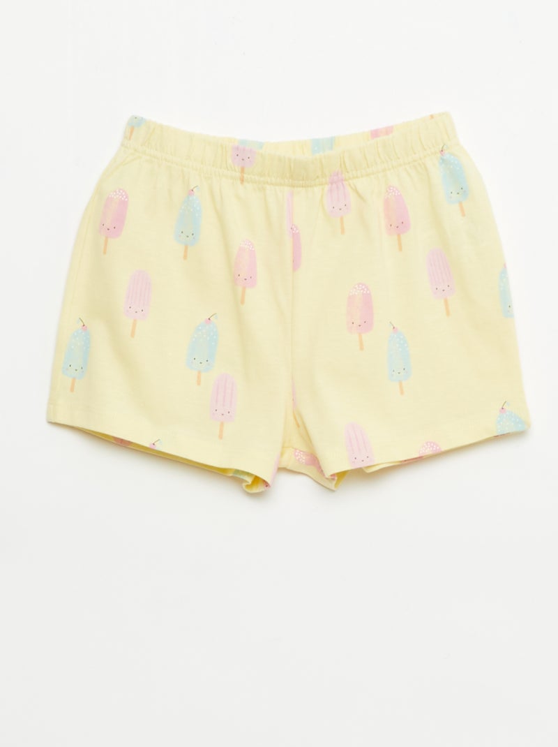 Lot de 2 ensembles de pyjama court en jersey coton Jaune - Kiabi