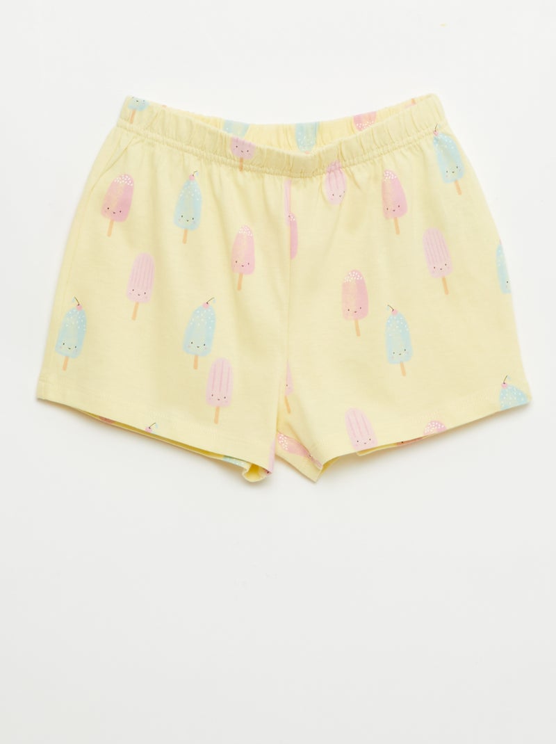 Lot de 2 ensembles de pyjama court en jersey coton Jaune - Kiabi