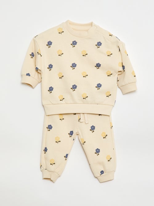 Lot de 2 ensembles pull + pantalon en coton - Kiabi