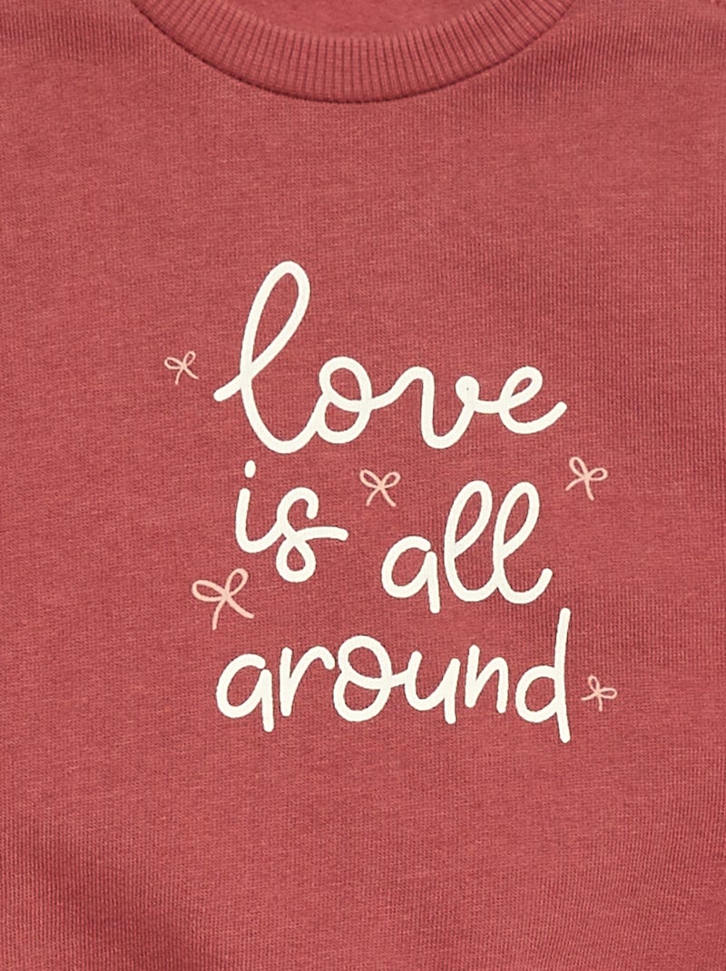 Lot de 2 ensembles pull + pantalon en coton Rose - Kiabi