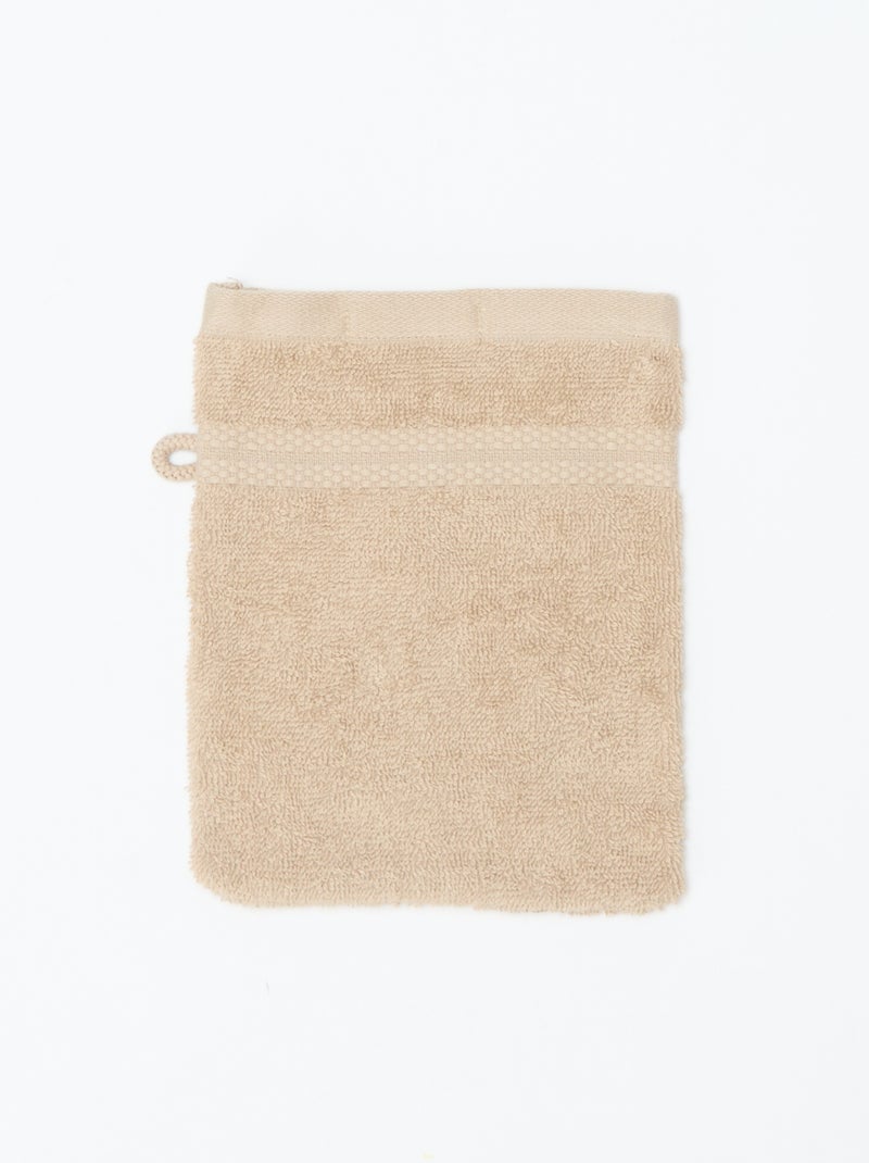 Lot de 2 gants de toilette - Kiabi Home Beige - Kiabi