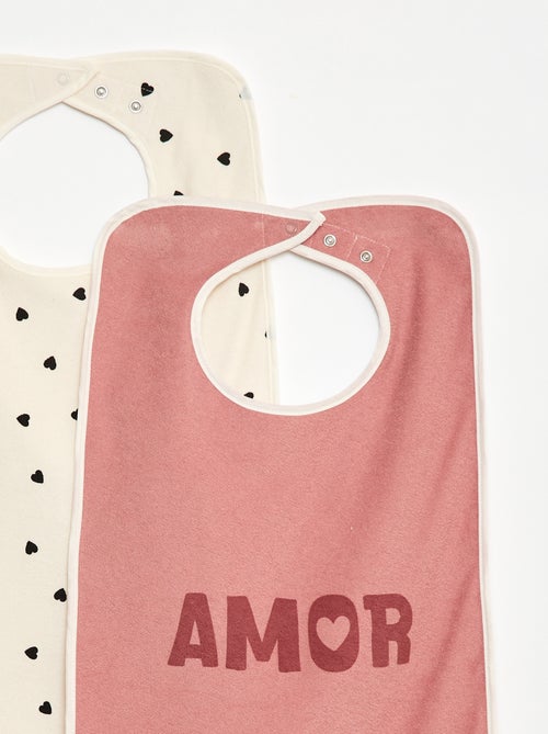 Lot de 2 grands bavoirs éponge - collection facile à enfiler - Kiabi