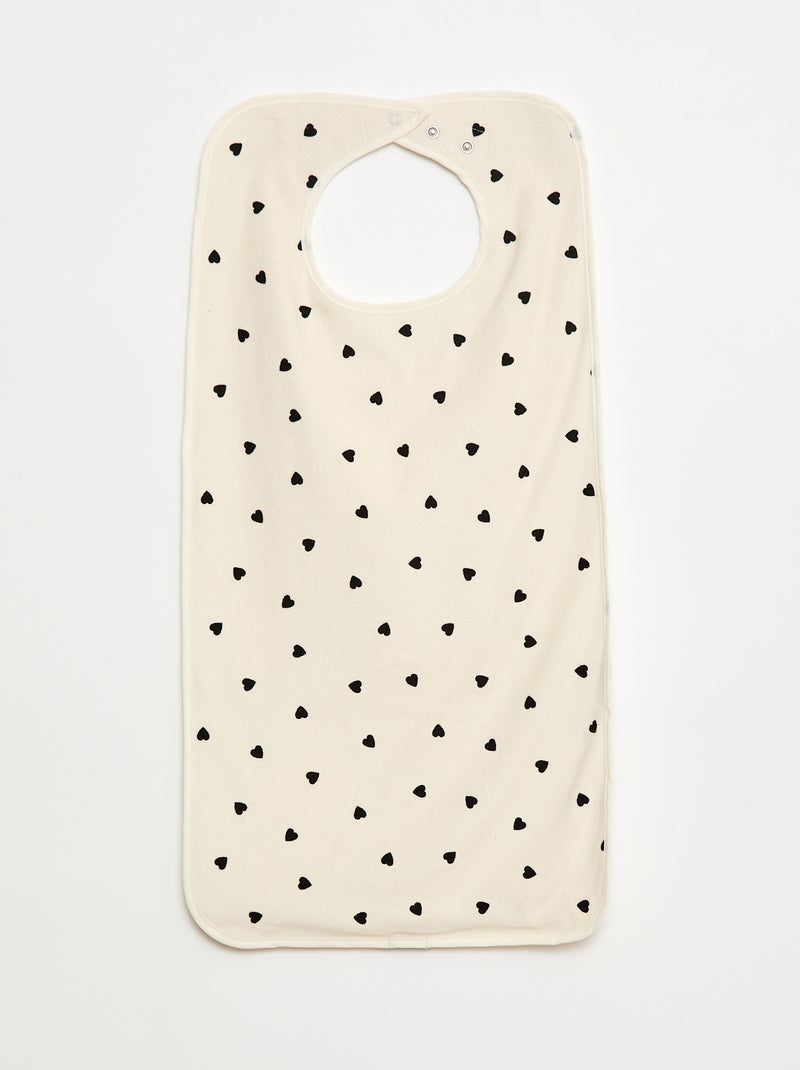 Lot de 2 grands bavoirs éponge - collection facile à enfiler Beige - Kiabi