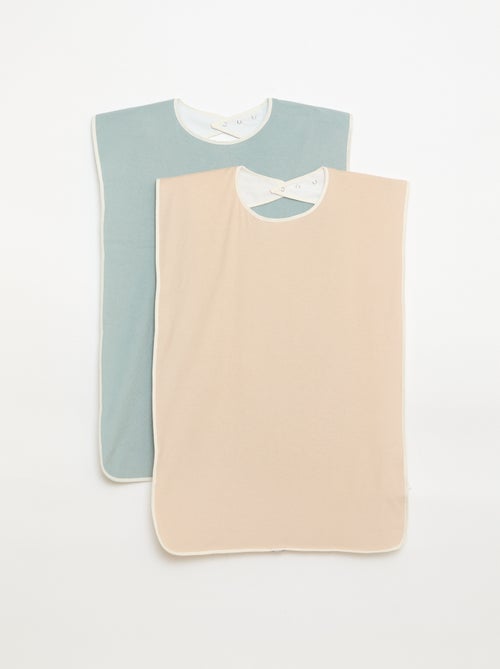 Lot de 2 grands bavoirs éponge - Collection facile à enfiler - Kiabi