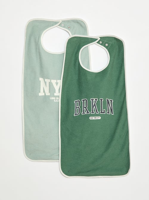 Lot de 2 grands bavoirs éponge - collection facile à enfiler - Kiabi