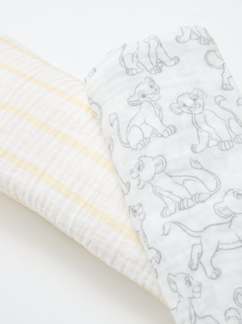 Lot de 2 langes 'Disney' en gaze de coton - Kiabi