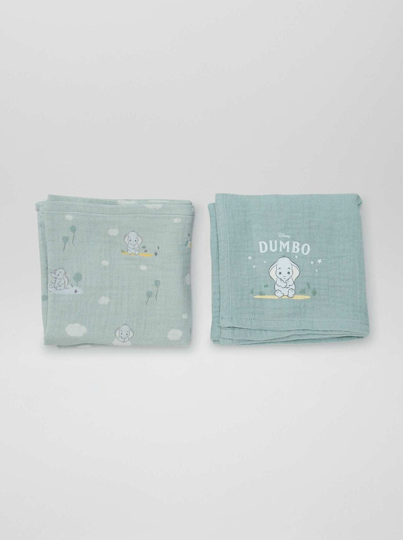 Lot de 2 langes 'Dumbo' 'Disney' Vert / Dumbo - Kiabi