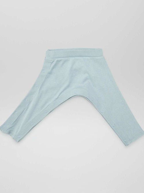 Lot de 2 leggings avec pressions - collection facile à enfiler - Kiabi