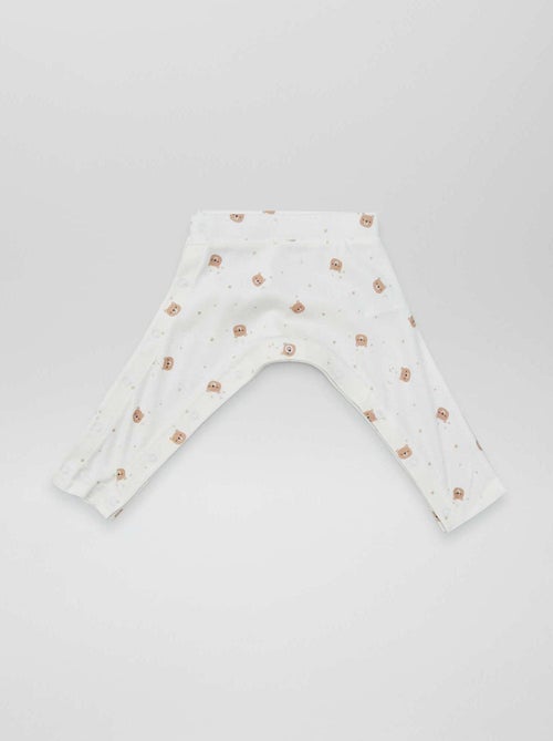 Lot de 2 leggings avec pressions - collection facile à enfiler - Kiabi