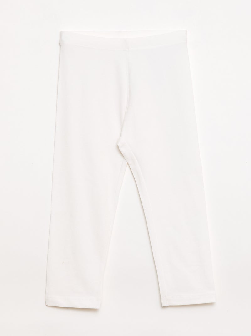 Lot de 2 leggings court Blanc - Kiabi