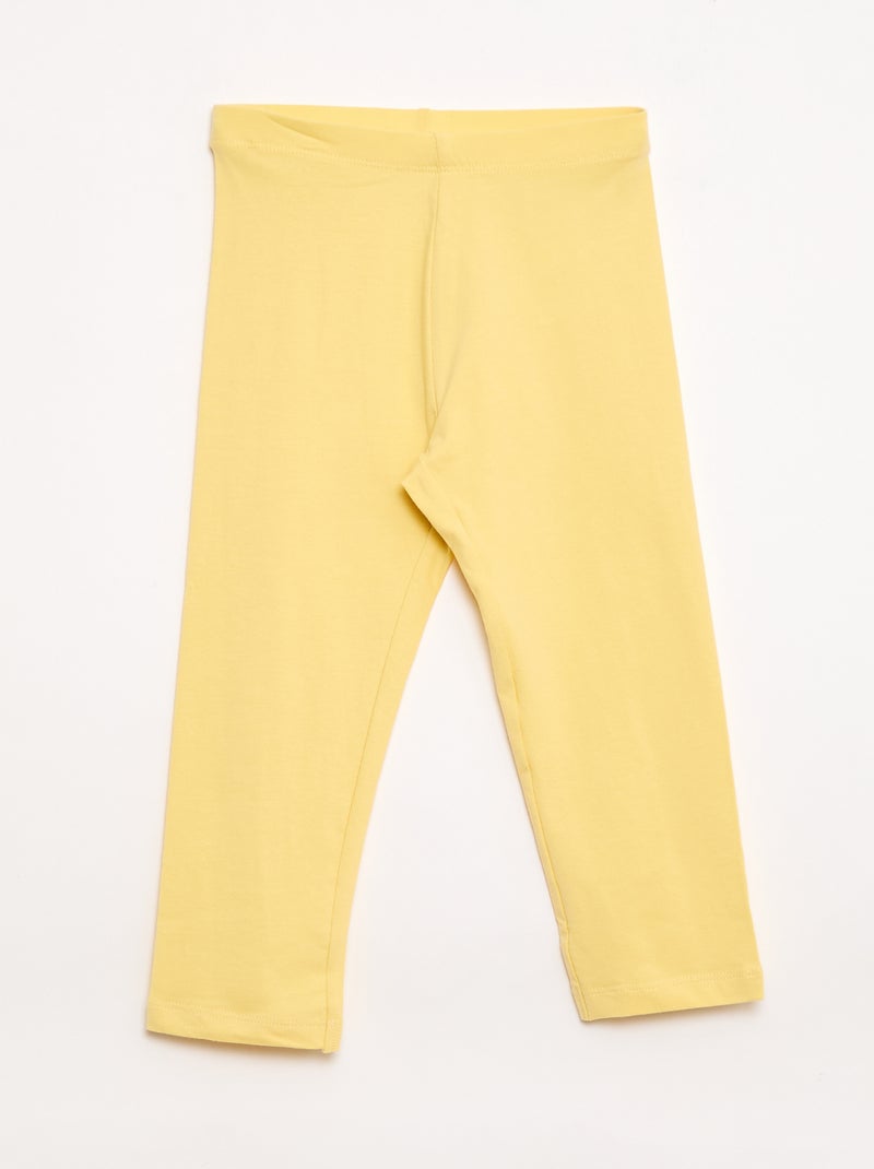 Lot de 2 leggings court Jaune - Kiabi