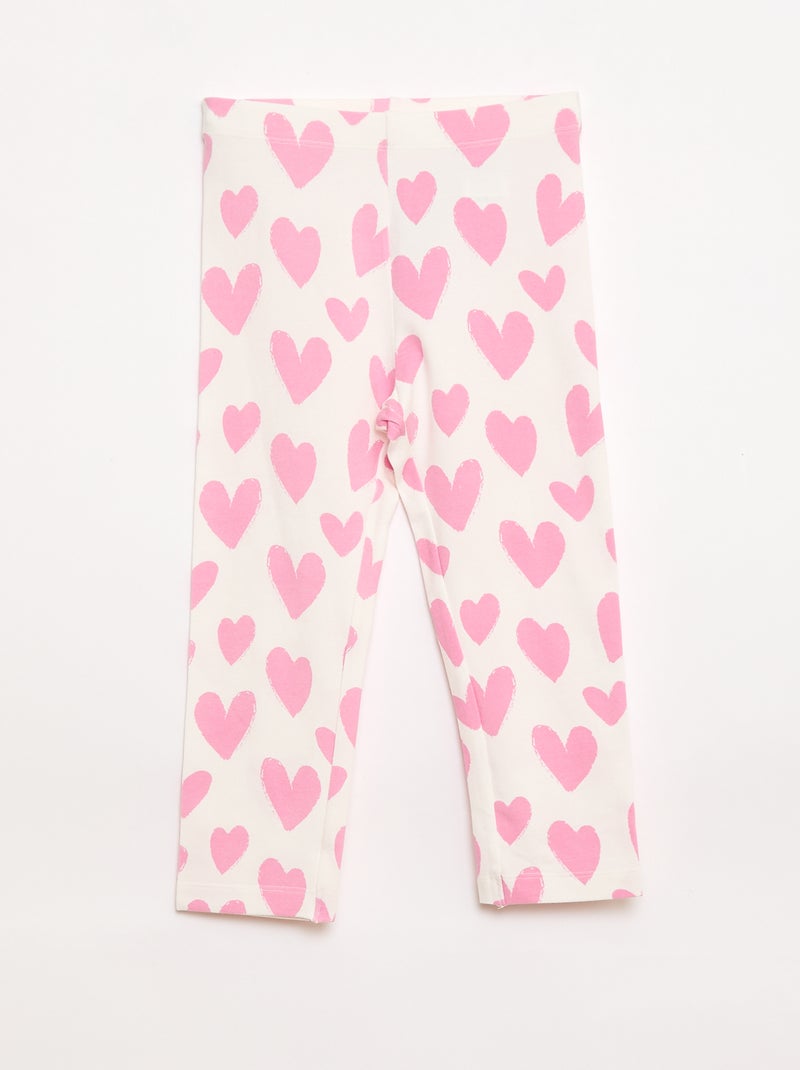 Lot de 2 leggings court Rose - Kiabi