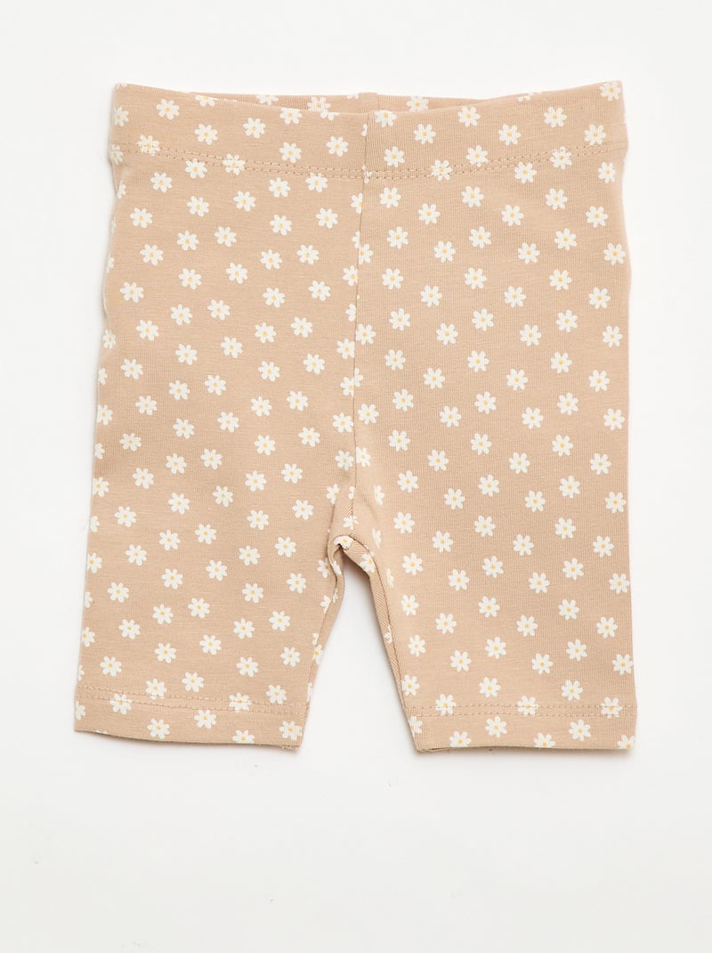 Lot de 2 leggings courts Beige - Kiabi