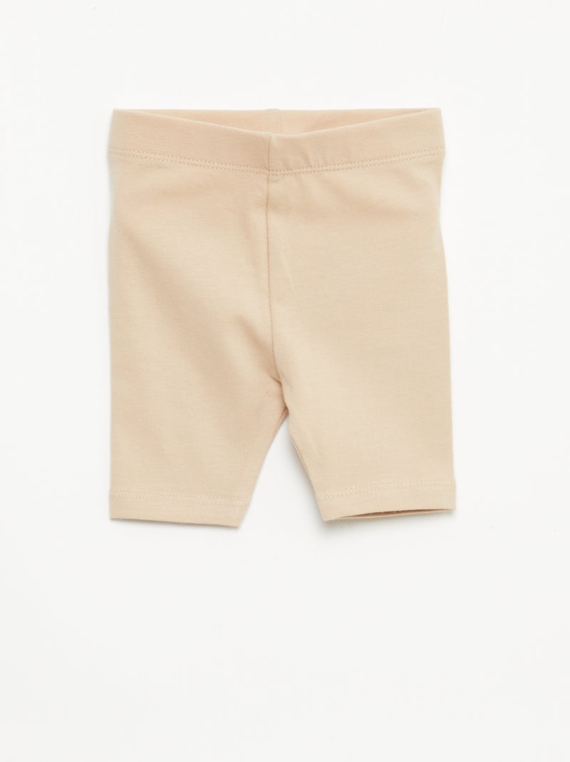 Lot de 2 leggings courts Beige - Kiabi