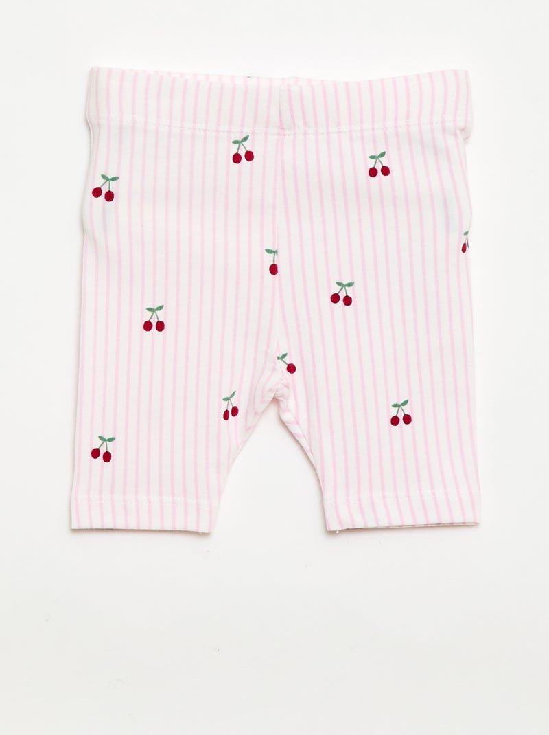 Lot de 2 leggings courts Blanc - Kiabi