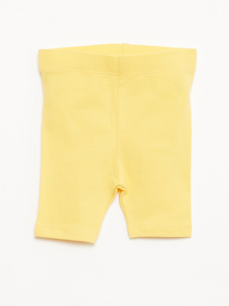 Lot de 2 leggings courts Jaune - Kiabi