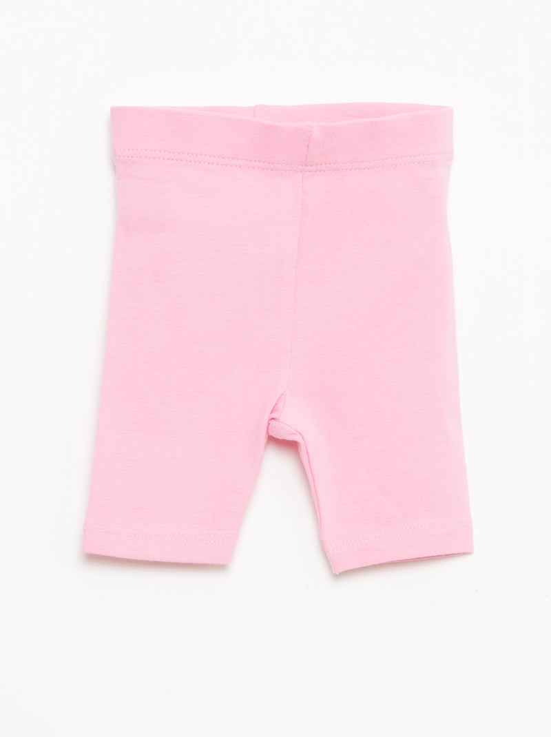 Lot de 2 leggings courts Rose - Kiabi