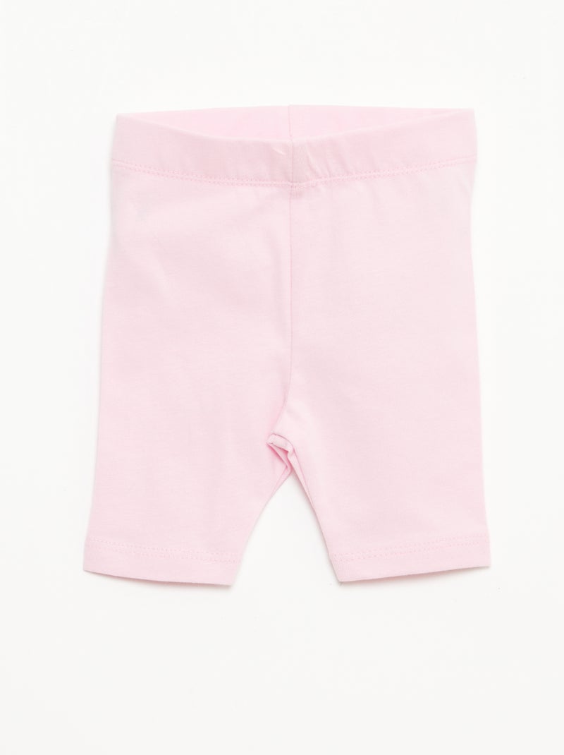 Lot de 2 leggings courts Rose - Kiabi