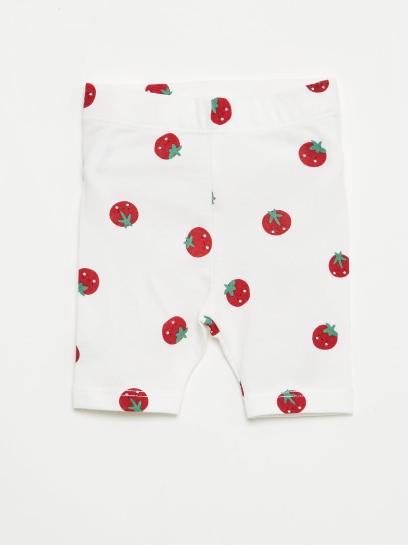 Lot de 2 leggings courts Rose - Kiabi