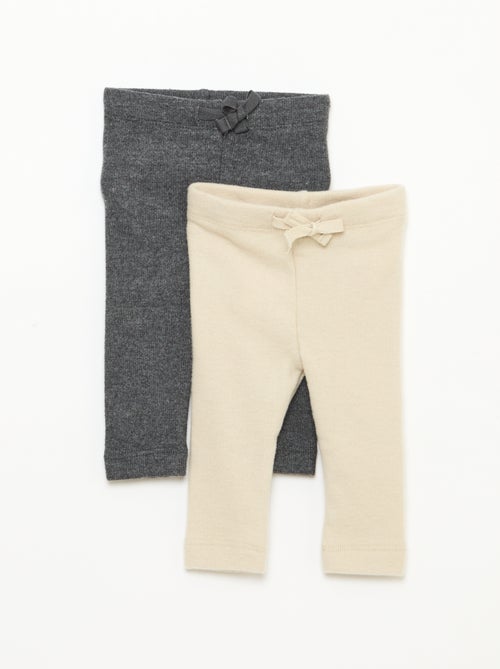 Lot de 2 leggings en maille doudou - Kiabi