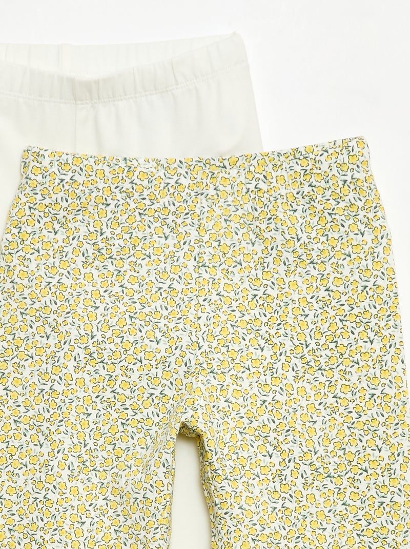 Lot de 2 Leggings longs Jaune - Kiabi