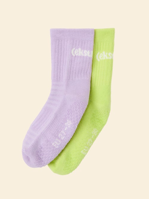 Lot de 2 paires de chaussettes anti-dérapantes - (ekstract) - Kiabi Lot de 2 paires de chaussettes anti-dérapantes - (ekstract) - Kiabi