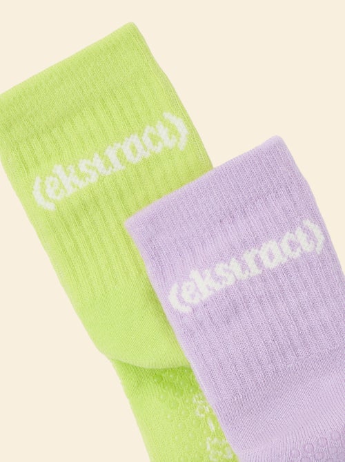 Lot de 2 paires de chaussettes anti-dérapantes - (ekstract) - Kiabi Lot de 2 paires de chaussettes anti-dérapantes - (ekstract) - Kiabi