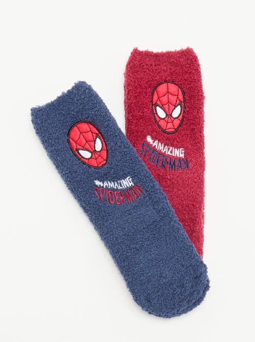 Lot de 2 paires de chaussettes antidérapantes 'Marvel' 'Spider-Man' - Kiabi Lot de 2 paires de chaussettes antidérapantes 'Marvel' 'Spider-Man' - Kiabi
