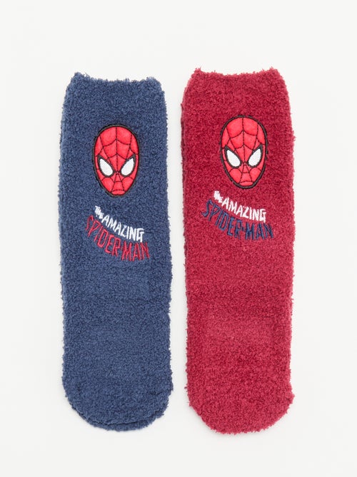 Lot de 2 paires de chaussettes antidérapantes 'Marvel' 'Spider-Man' - Kiabi Lot de 2 paires de chaussettes antidérapantes 'Marvel' 'Spider-Man' - Kiabi