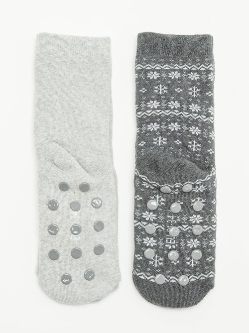 Lot de 2 paires de chaussettes chaudes - Noël - Kiabi