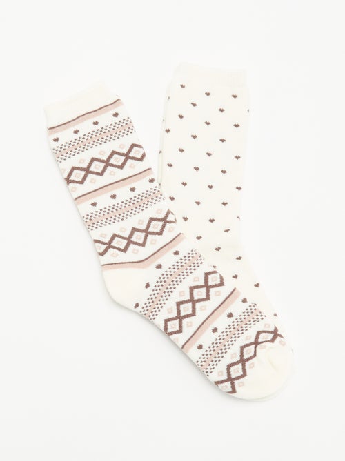 Lot de 2 paires de chaussettes doublées - Kiabi