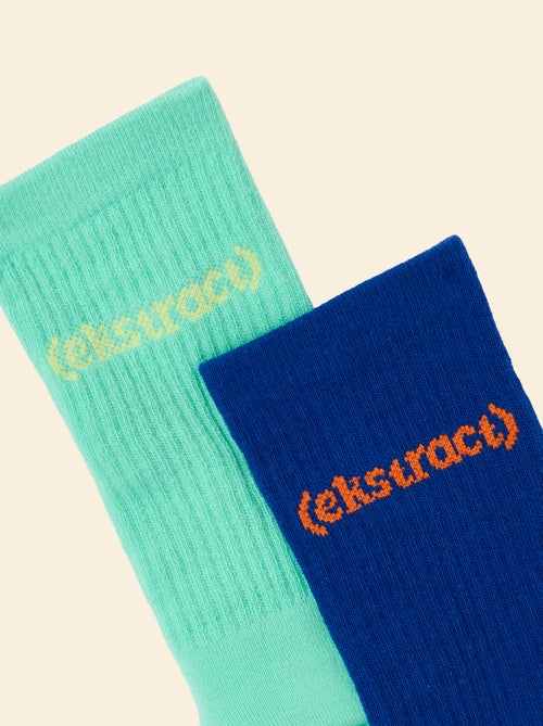 Lot de 2 paires de chaussettes hautes anti-dérapantes - (ekstract) - Kiabi Lot de 2 paires de chaussettes hautes anti-dérapantes - (ekstract) - Kiabi