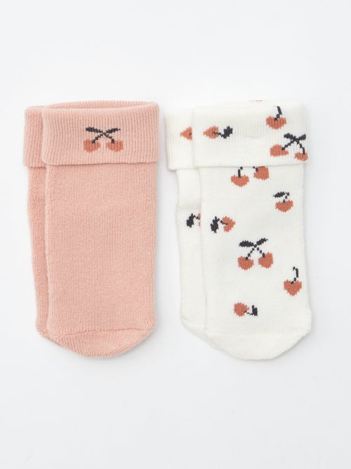 Lot de 2 paires de chaussettes naissance - Kiabi