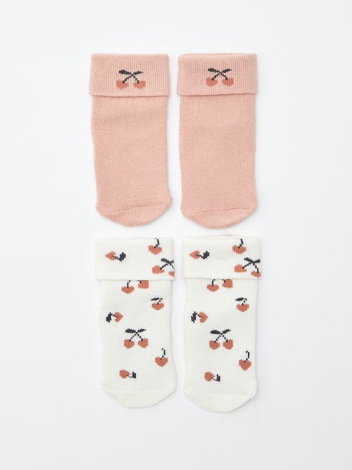 Lot de 2 paires de chaussettes naissance - Kiabi