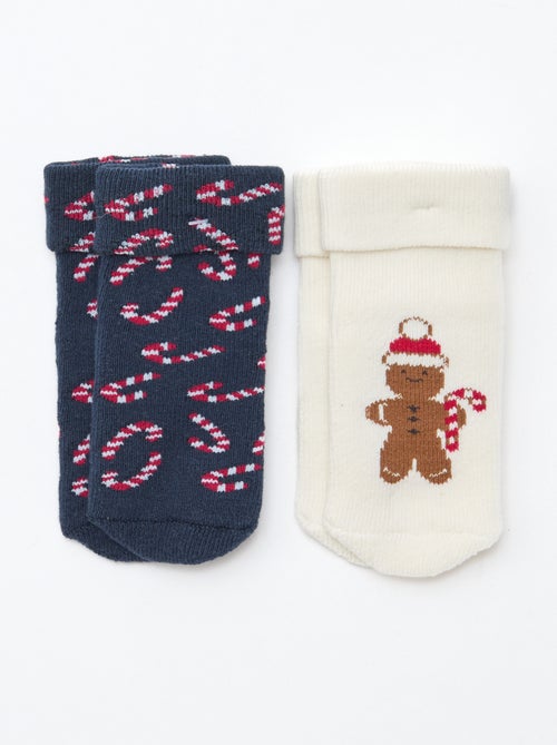 Lot de 2 paires de chaussettes naissance - Kiabi