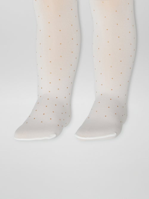 Lot de 2 paires de collants légers fantaisie - Kiabi