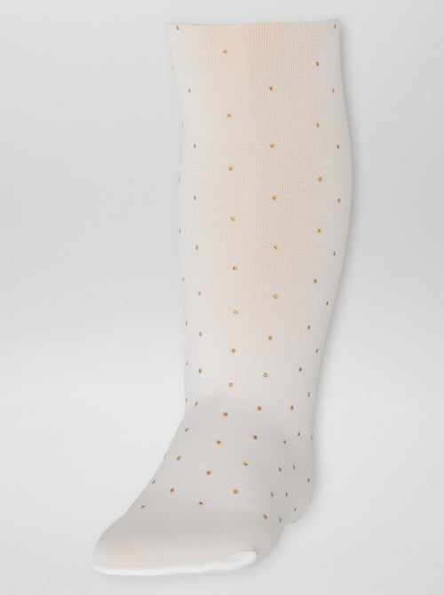 Lot de 2 paires de collants légers fantaisie - Kiabi