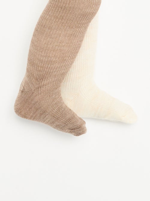 Lot de 2 paires de collants unis - Kiabi Lot de 2 paires de collants unis - Kiabi