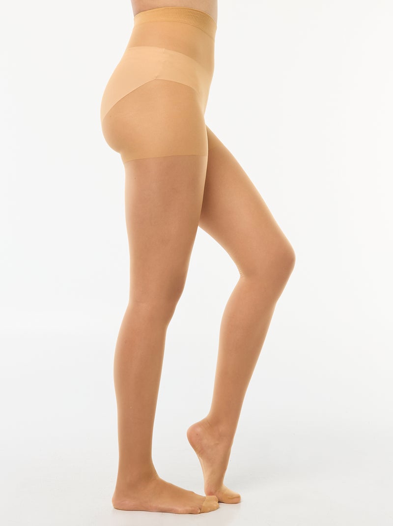 Lot de 2 paires de collants voile 8D beige - Kiabi