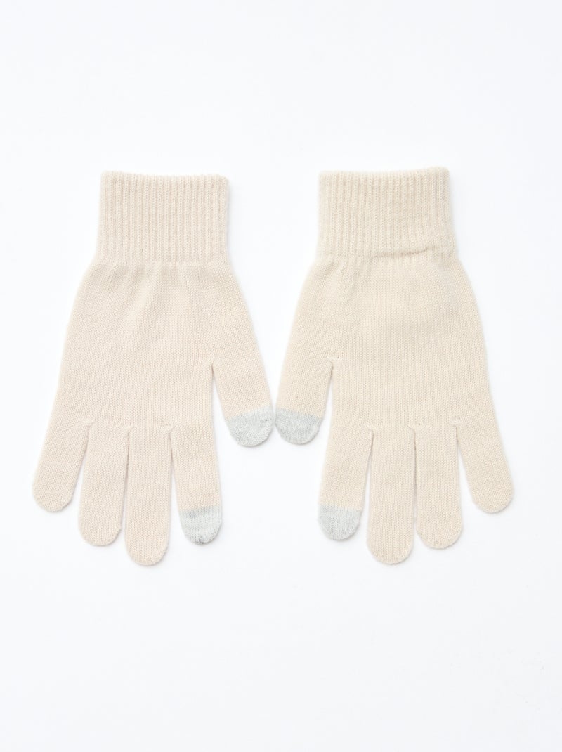 Lot de 2 paires de gants Beige - Kiabi