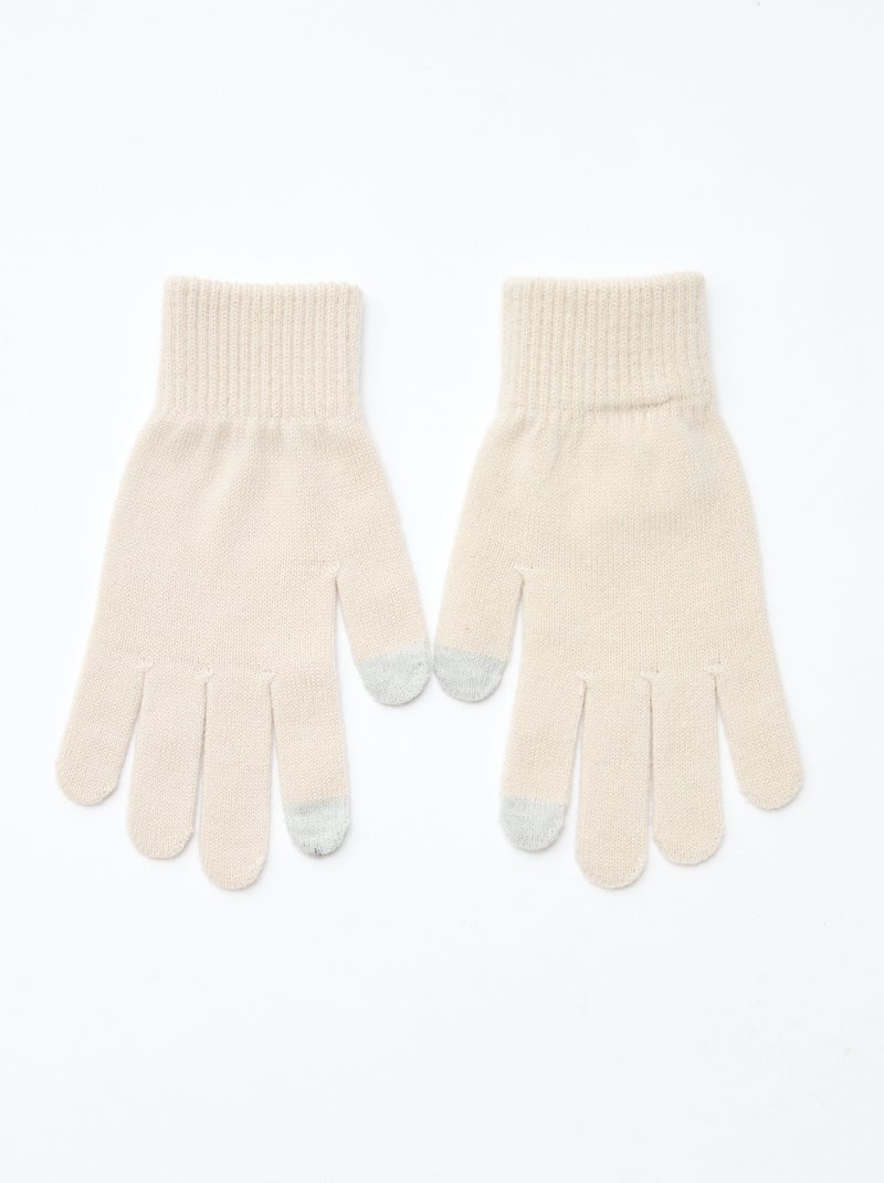 Lot de 2 paires de gants Beige - Kiabi