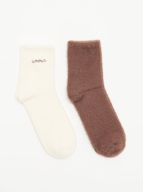 Lot de 2 paires de mi-chaussettes - Kiabi