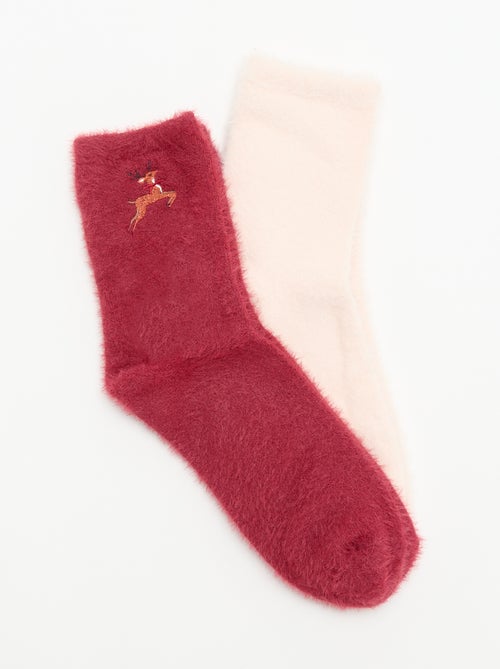 Lot de 2 paires de mi-chaussettes - Kiabi Lot de 2 paires de mi-chaussettes - Kiabi