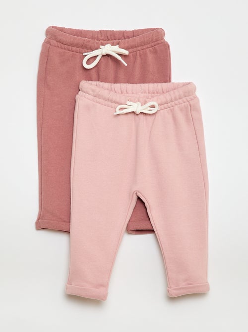 Lot de 2 pantalons jogging en french terry - Kiabi