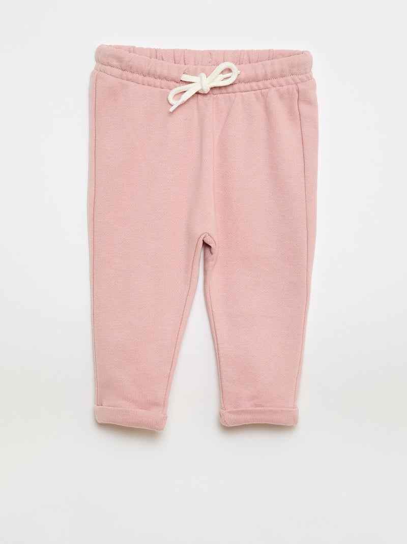 Lot de 2 pantalons jogging en french terry Rose - Kiabi