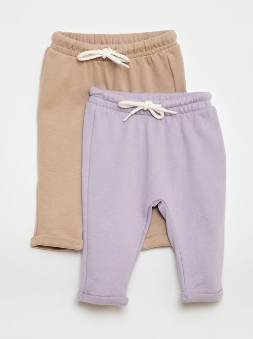 Lot de 2 pantalons jogging en french terry - Kiabi