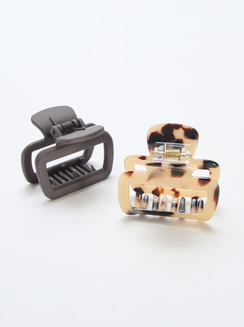 Lot de 2 petites pinces crabe Noir - Kiabi