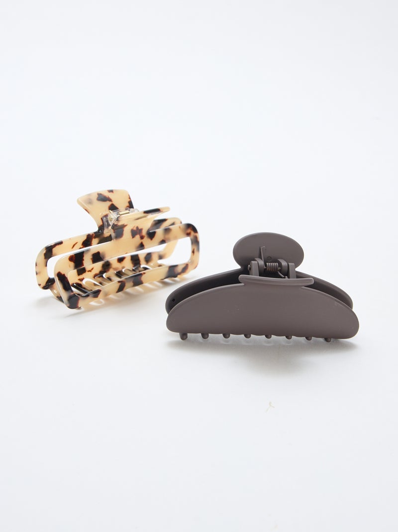 Lot de 2 pinces crabe Noir - Kiabi