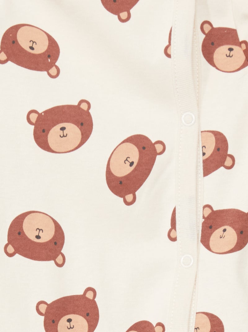 Lot de 2 pyjamas - collection facile à enfiler Beige/corail - Kiabi