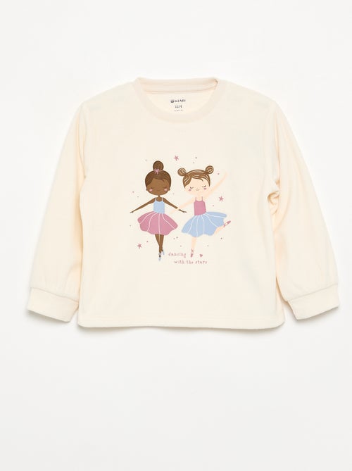 Lot de 2 pyjamas 2 pièces en polaire imprimé - Kiabi